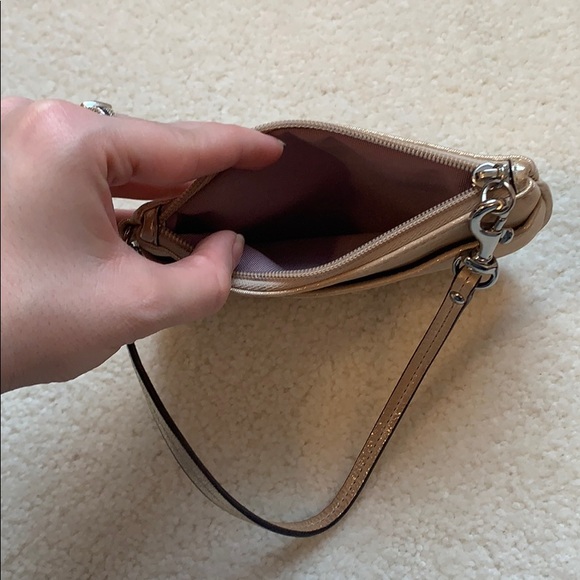 Coach Gold Shimmery Wristlet - Picture 3 of 3